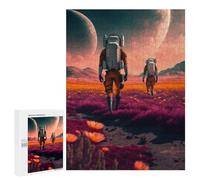 500 PCS Puzzle For Adults Alien Landscape with Astronauts -3 Jigsaw Anti-Stress Toys Presents for Women Deal As Gifts for The Whole Family 500 PCS