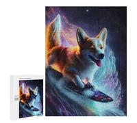 500 PCS Puzzle For Adults Amazing Dog Surfing Cosmic Jigsaws for Adults Relax Games Pattern Assembly Deal As Gifts for The Whole Family 500 PCS