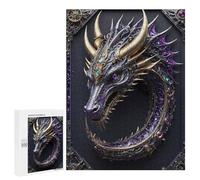 500 PCS Puzzle for Adults Amethyst Dragon Portrait Puzzle For Teenagerss Improve Memory Fun Activities at Home Stress Reduction Gifts 500 PCS