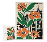 500 PCS Puzzle for Adults Amsterdam Flowers And Buildings Illustration Puzzle For Teenagers Improve Memory Every Piece Is Unique - Learning Educational Toys 500 PCS