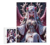 500 PCS Puzzle For Adults Anime Angel Queen on Throne Jigsaws for Adults Puzzle Enhance Memory Fun Activities at Home for Is Ideal As A Gift 500 PCS