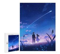 500 PCS Puzzle for Adults Anime Couple Under Shooting Stars Puzzle For Teenagers Improve Memory Every Piece Is Unique - Learning Educational Toys 500 PCS