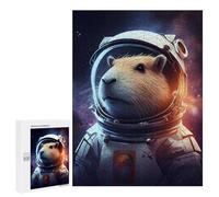 500 PCS Puzzle for Adults Astronaut Capybara in Space Adult Jigsaw Puzzle Brain Teaser Game But Fun And Humorous Fun at Home Activities, 500 PCS