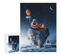 500 PCS Puzzle For Adults Astronaut Roasting Marshmallows on A Floating Rock Jigsaw for Adults Relax Games Staycation Kill Time Deal As Gifts for The Whole Family 500 PCS