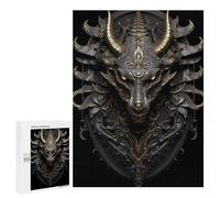 500 PCS Puzzle for Adults Black Golden Devil Dragon Adult Jigsaw Puzzle Relaxing Games Birthday Present Unique Birthday And Xmas Gifts 500 PCS