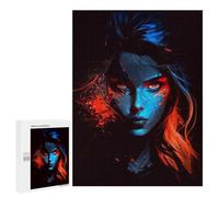 500 PCS Puzzle For Adults Blue And Red Abstract Portrait Jigsaw for Adults Relax Games Staycation Kill Time Deal As Gifts for The Whole Family 500 PCS