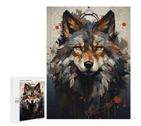 500 PCS Puzzle for Adults Boho Wolf Portrait Puzzle For Teenagerss Improve Memory Fun Activities at Home Stress Reduction Gifts 500 PCS