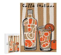 500 PCS Puzzle for Adults Brown Caffe Italy Art Puzzle For Teenagerss Improve Memory Fun Activities at Home Stress Reduction Gifts 500 PCS