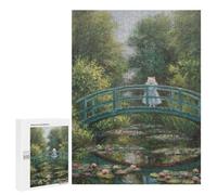 500 PCS Puzzle For Adults Cat on Monets Bridge Painting Jigsaws for Adults Puzzle Enhance Memory Fun Activities at Home for Is Ideal As A Gift 500 PCS