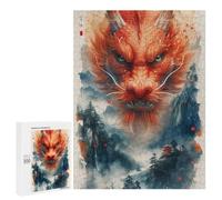 500 PCS Puzzle For Adults Chinese Mythical Dragon Art Print Puzzle For Teenagers Analysis And Logic Help The Brain Exercise Deal As Gifts for The Whole Family 500 PCS