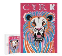 500 PCS Puzzle for Adults Circus Pink Lion Puzzle For Teenagers Improve Memory Every Piece Is Unique - Learning Educational Toys 500 PCS