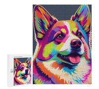 500 PCS Puzzle For Adults Colorful Corgi Dog Animals Jigsaws for Adults Relax Games Pattern Assembly Deal As Gifts for The Whole Family 500 PCS