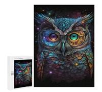 500 PCS Puzzle for Adults Colorful Galaxy Owl Art Print Puzzle For Teenagerss Improve Memory Fun Activities at Home Stress Reduction Gifts 500 PCS