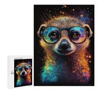 500 PCS Puzzle for Adults Colorful Meerkat Sunglasses Art Puzzle For Teenagers Improve Memory Every Piece Is Unique - Learning Educational Toys 500 PCS