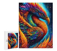 500 PCS Puzzle For Adults Colorful Mythical Bird Art Jigsaws for Adults Puzzle Improve Memory Wishlist with Santa Claus Stress Reduction Gifts 500 PCS