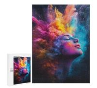 500 PCS Puzzle For Adults Colorful Powder Explosion Jigsaw Puzzles for Teenagers Staycation Kill Time Challenging To Complete Educational Family Game 500 PCS