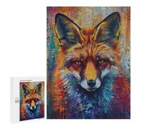 500 PCS Puzzle For Adults Colorful Red Fox Jigsaw for Adults Relax Games Staycation Kill Time Deal As Gifts for The Whole Family 500 PCS
