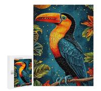 500 PCS Puzzle For Adults Colorful Toucan Perched Branch Jigsaws for Adults Relax Games Pattern Assembly Deal As Gifts for The Whole Family 500 PCS