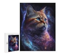 500 PCS Puzzle for Adults Cosmic Cat Art Print-8 Puzzle For Teenagerss Improve Memory Fun Activities at Home Stress Reduction Gifts 500 PCS