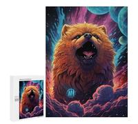 500 PCS Puzzle For Adults Cosmic Pomeranian Portrait Jigsaw Puzzles for Teenagers Staycation Kill Time Challenging To Complete Educational Family Game 500 PCS