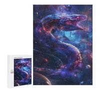500 PCS Puzzle For Adults Cosmic Serpent in Nebula Jigsaws for Adults Relax Games Pattern Assembly Deal As Gifts for The Whole Family 500 PCS