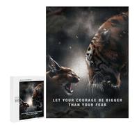 500 PCS Puzzle For Adults Courage Bigger Than Fear Jigsaw for Adults Relax Games Staycation Kill Time Deal As Gifts for The Whole Family 500 PCS