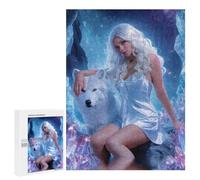 500 PCS Puzzle For Adults Crystal Cave Fantasy with Wolf Jigsaw Puzzles for Teenagers Staycation Kill Time Challenging To Complete Educational Family Game 500 PCS
