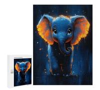 500 PCS Puzzle For Adults Cute Baby Elephant Painting Jigsaw for Adults Relax Games Staycation Kill Time Deal As Gifts for The Whole Family 500 PCS