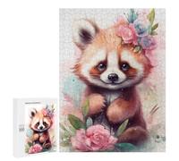 500 PCS Puzzle For Adults Cute Little Red Panda Jigsaws for Adults Puzzle Enhance Memory Fun Activities at Home for Is Ideal As A Gift 500 PCS