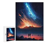 500 PCS Puzzle For Adults Dawn Of Galaxy Couple Jigsaw for Adults Relax Games Staycation Kill Time Deal As Gifts for The Whole Family 500 PCS