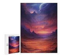500 PCS Puzzle for Adults Desert Planet Sunset Landscape Puzzle For Teenagerss Improve Memory Fun Activities at Home Stress Reduction Gifts 500 PCS