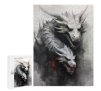 500 PCS Puzzle For Adults Dual Dragons Jigsaw for Adults Relax Games Staycation Kill Time Deal As Gifts for The Whole Family 500 PCS
