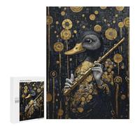 500 PCS Puzzle For Adults Duck Flutist in Gold Jigsaws for Adults Relax Games Pattern Assembly Deal As Gifts for The Whole Family 500 PCS