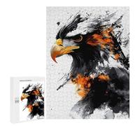 500 PCS Puzzle For Adults Eagle Portrait with Watercolor Effect Jigsaws for Adults Relax Games Pattern Assembly Deal As Gifts for The Whole Family 500 PCS