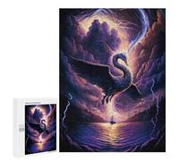 500 PCS Puzzle for Adults Fantasy Swan Storm Artwork Puzzle For Teenagerss Improve Memory Fun Activities at Home Stress Reduction Gifts 500 PCS