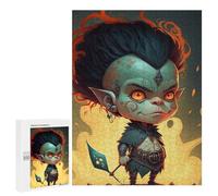 500 PCS Puzzle For Adults Fiery Warrior with Spear Jigsaw for Adults Relax Games Staycation Kill Time Deal As Gifts for The Whole Family 500 PCS