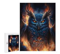 500 PCS Puzzle for Adults Flaming Owl Artwork Puzzle For Teenagers Improve Memory Every Piece Is Unique - Learning Educational Toys 500 PCS
