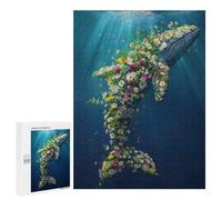 500 PCS Puzzle For Adults Floral Whale Deep Ocean Jigsaws for Adults Relax Games Pattern Assembly Deal As Gifts for The Whole Family 500 PCS