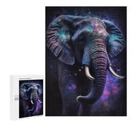 500 PCS Puzzle For Adults Galactic Elephant Art Print Jigsaws for Adults Puzzle Enhance Memory Fun Activities at Home for Is Ideal As A Gift 500 PCS