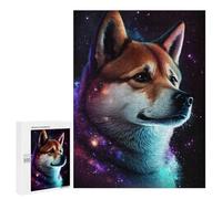500 PCS Puzzle for Adults Galactic Husky Portrait Puzzle For Teenagerss Improve Memory Fun Activities at Home Stress Reduction Gifts 500 PCS