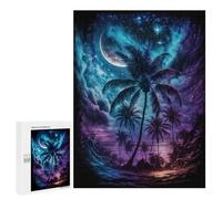 500 PCS Puzzle for Adults Galactic Palm Beach Puzzle For Teenagerss Improve Memory Fun Activities at Home Stress Reduction Gifts 500 PCS