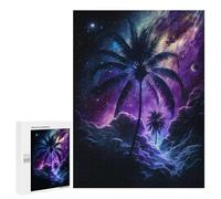 500 PCS Puzzle For Adults Galactic Palm Paradise Jigsaws for Adults Puzzle Improve Memory Wishlist with Santa Claus Stress Reduction Gifts 500 PCS