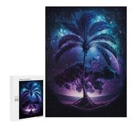 500 PCS Puzzle for Adults Galactic Palm Tree Fantasy Puzzle For Teenagerss Improve Memory Fun Activities at Home Stress Reduction Gifts 500 PCS