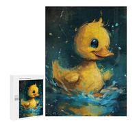 500 PCS Puzzle For Adults Golden Duckling in Water -1 Jigsaw Puzzles for Teenagers Staycation Kill Time Challenging To Complete Educational Family Game 500 PCS