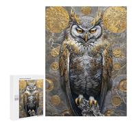 500 PCS Puzzle for Adults Golden Owl Guardian Majesty Puzzle For Teenagerss Improve Memory Fun Activities at Home Stress Reduction Gifts 500 PCS