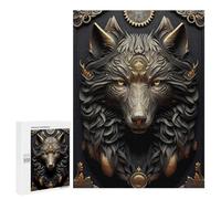 500 PCS Puzzle for Adults Golden Wolf Sun God Art Puzzle For Teenagers Improve Memory Every Piece Is Unique - Learning Educational Toys 500 PCS