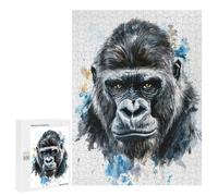 500 PCS Puzzle For Adults Gorilla Watercolor Portrait Jigsaws for Adults Relax Games Pattern Assembly Deal As Gifts for The Whole Family 500 PCS