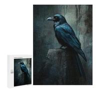 500 PCS Puzzle For Adults Gothic Raven Art Print Jigsaw Puzzles for Teenagers Staycation Kill Time Challenging To Complete Educational Family Game 500 PCS