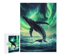 500 PCS Puzzle For Adults Humpback Whale Northern Jigsaws for Adults Relax Games Pattern Assembly Deal As Gifts for The Whole Family 500 PCS