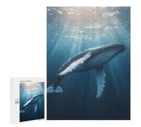 500 PCS Puzzle For Adults Humpback Whale Underwater Jigsaw for Adults Relax Games Staycation Kill Time Deal As Gifts for The Whole Family 500 PCS